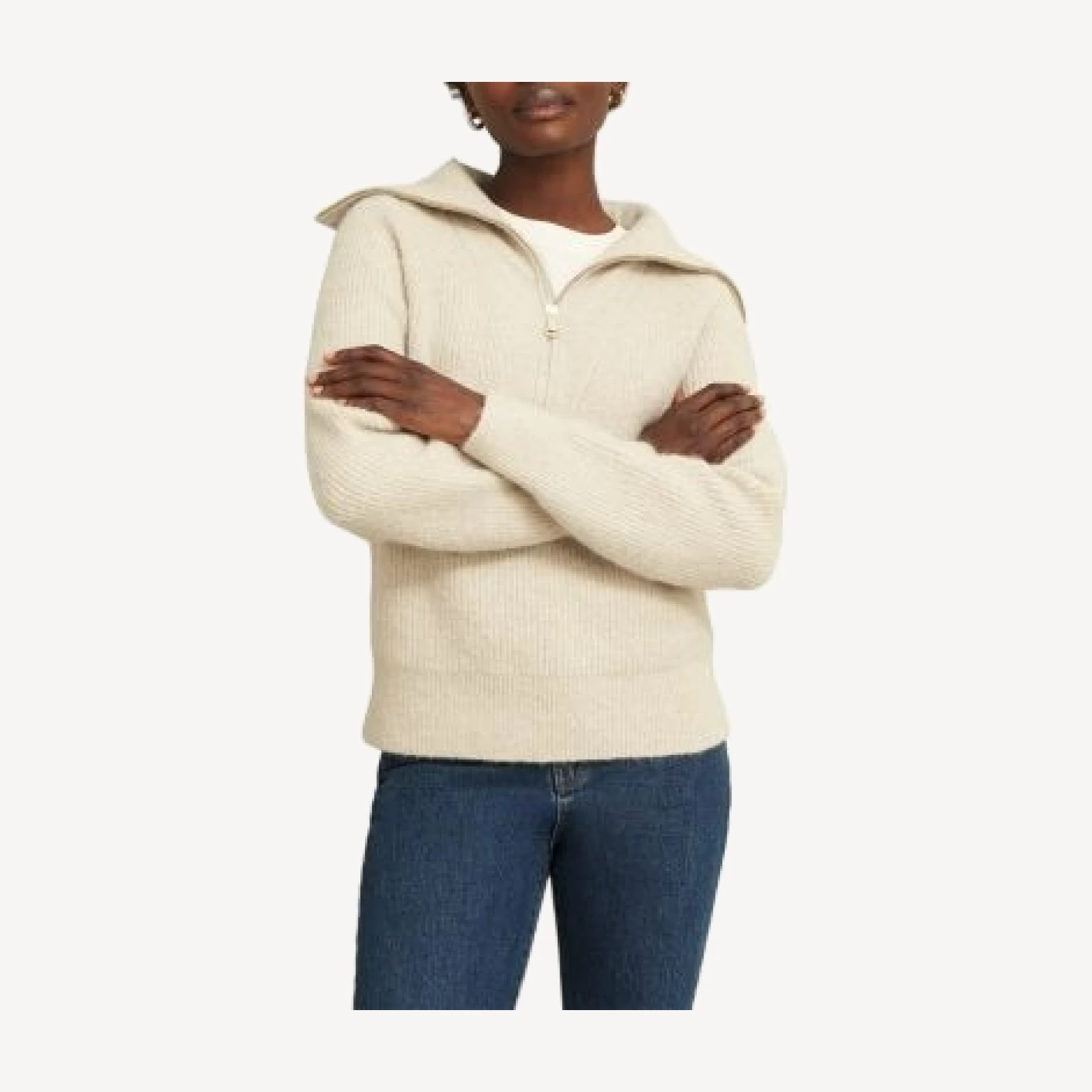 Hobbs London Sandy Roll Neck Zip Sweater