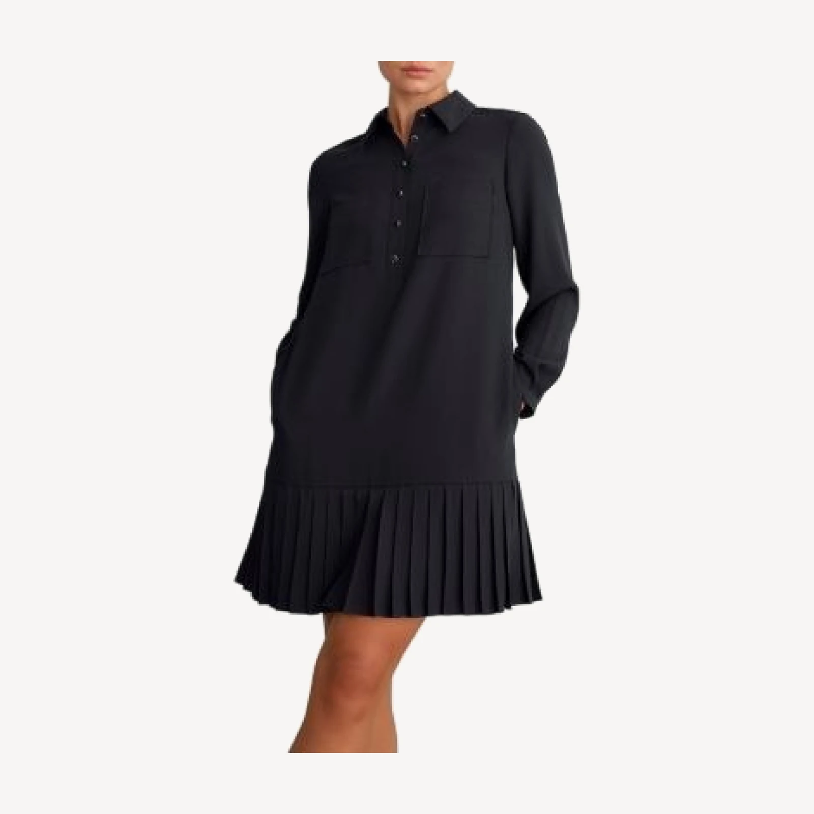 Hobbs London Tina Pleated Hem Dress