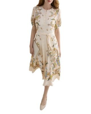 Hobbs London Alma Silk Paisley Dress