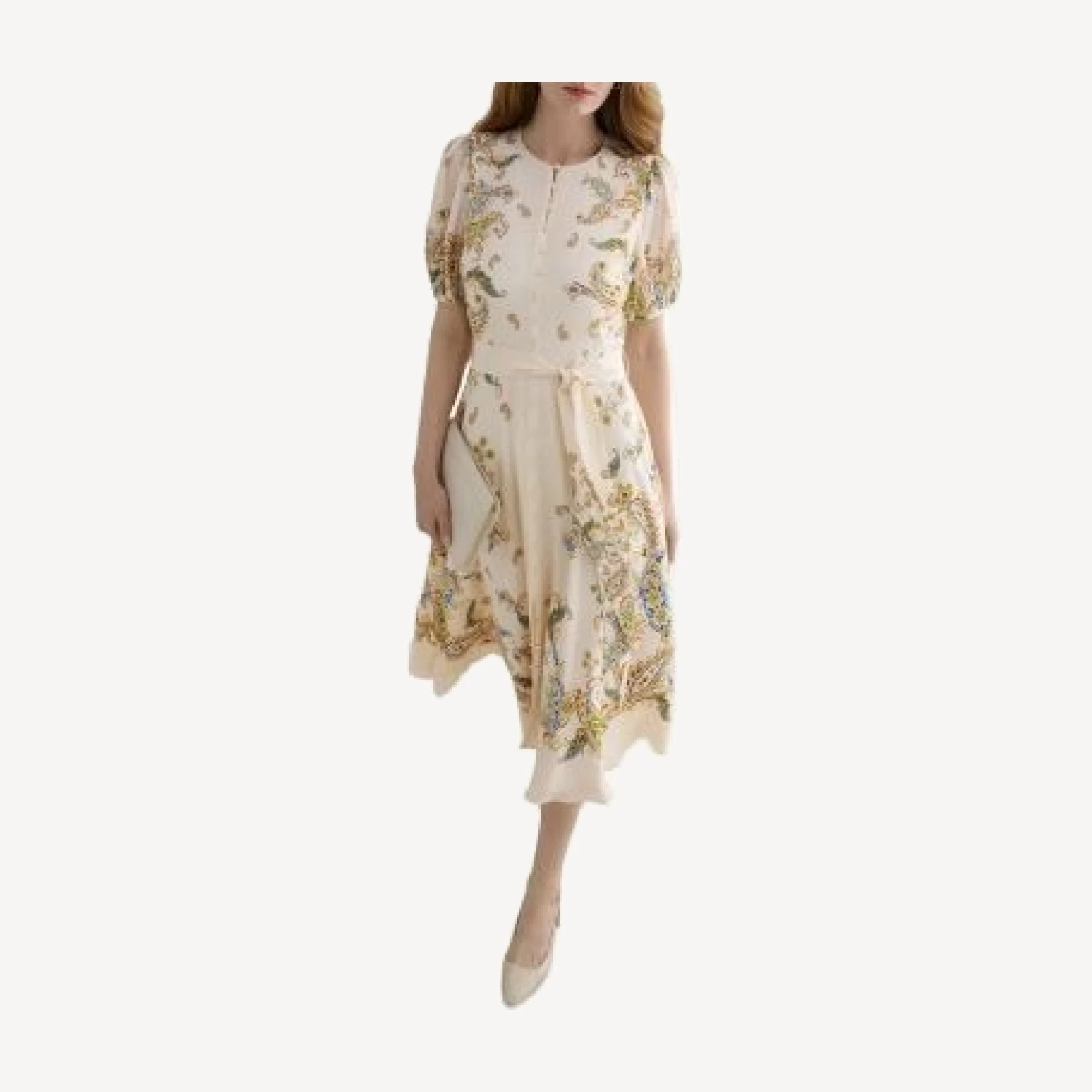 Hobbs London Petites Alma Silk Paisley Dress