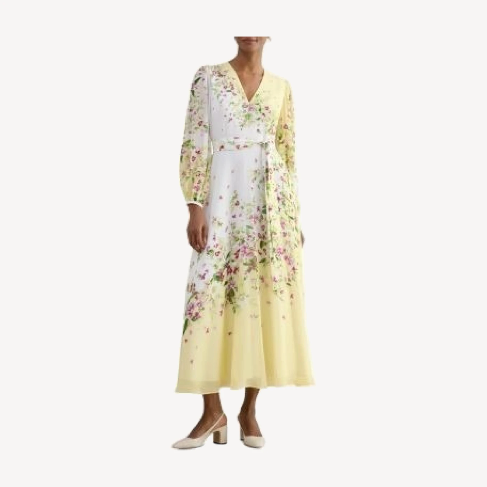 Hobbs London Ariel Silk Floral Dress