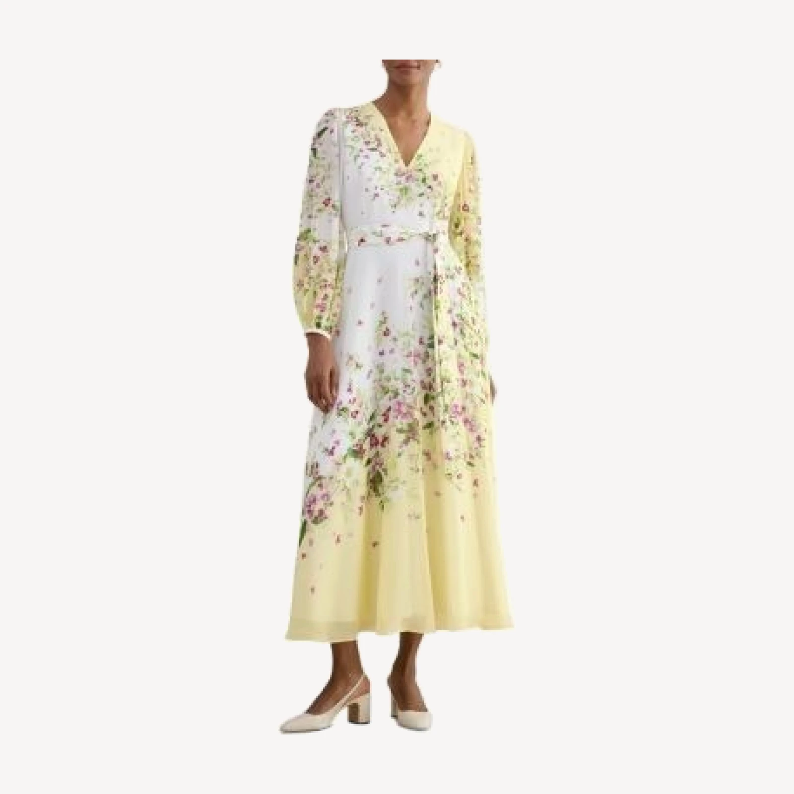 Hobbs London Petites Ariel Silk Floral Dress