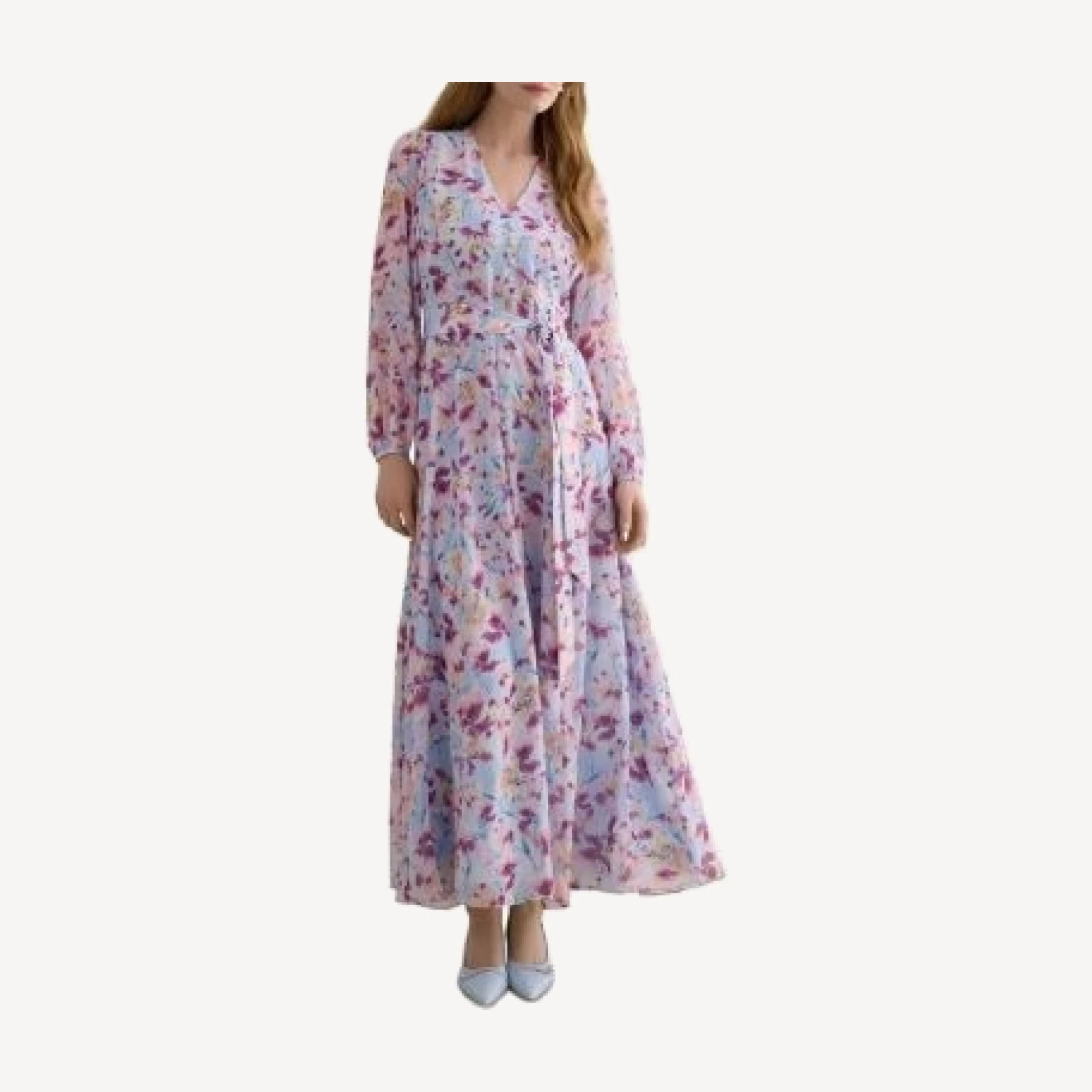 Hobbs London Petites Thea Tie Waist Maxi Dress