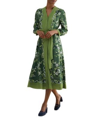Hobbs London Apolline Tie Waist Shirt Dress