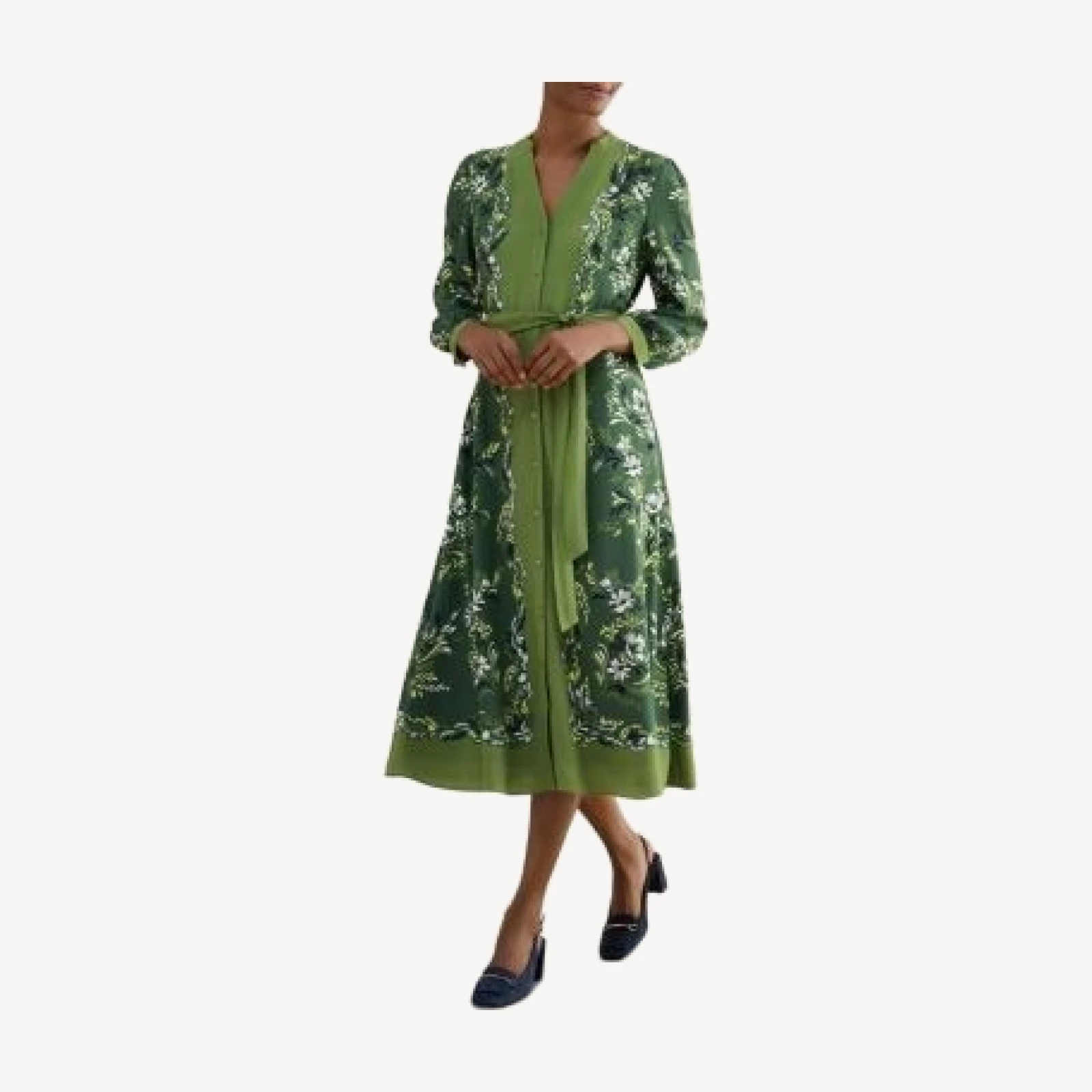 Hobbs London Apolline Tie Waist Shirt Dress