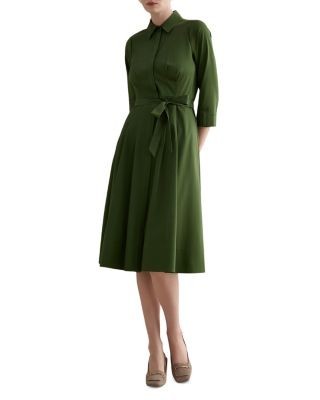 Hobbs London Petites Brigitta Button Front Midi Dress