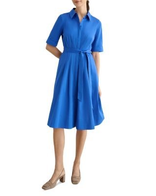 Hobbs London Petites Brigitta Concealed Button Shirt Dress