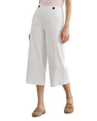 Hobbs London Petite Kimmi Wide Leg Cropped Trousers