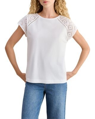 Hobbs London Ivana Eyelet Embroidered Top