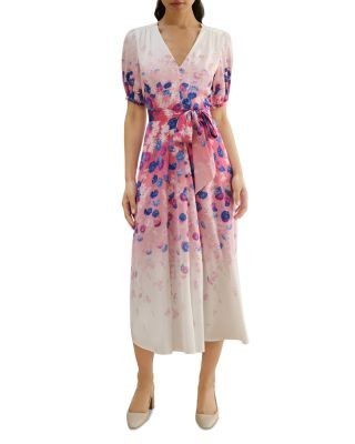 Hobbs London Charlesworth Tie Waist Midi Dress