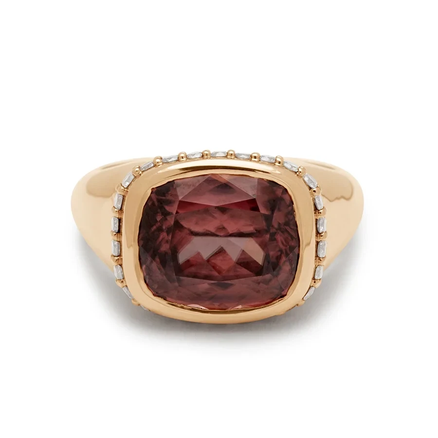 Creo Ring - Yellow Gold, Zircon & White Diamonds