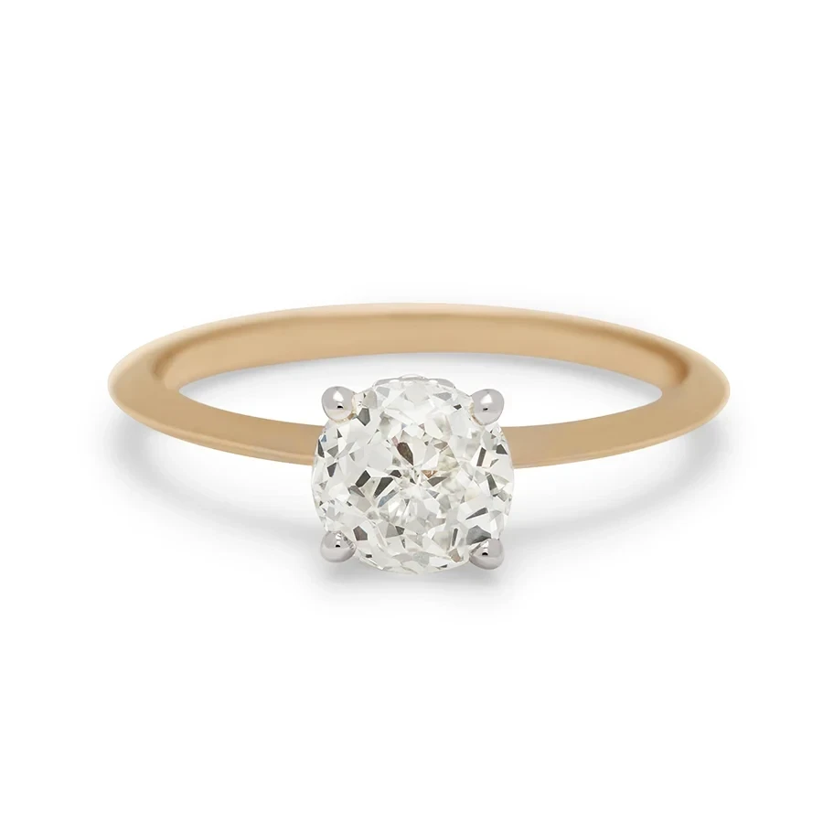 Hazeline Knife Edge Solitaire Ring - 14k Yellow Gold & The Crown Jubilee™ White Diamond (1.03ct)
