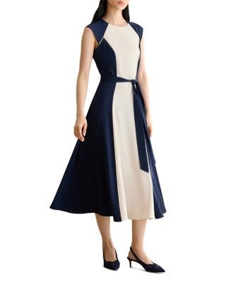 Hobbs London Andrea Color Blocked Dress