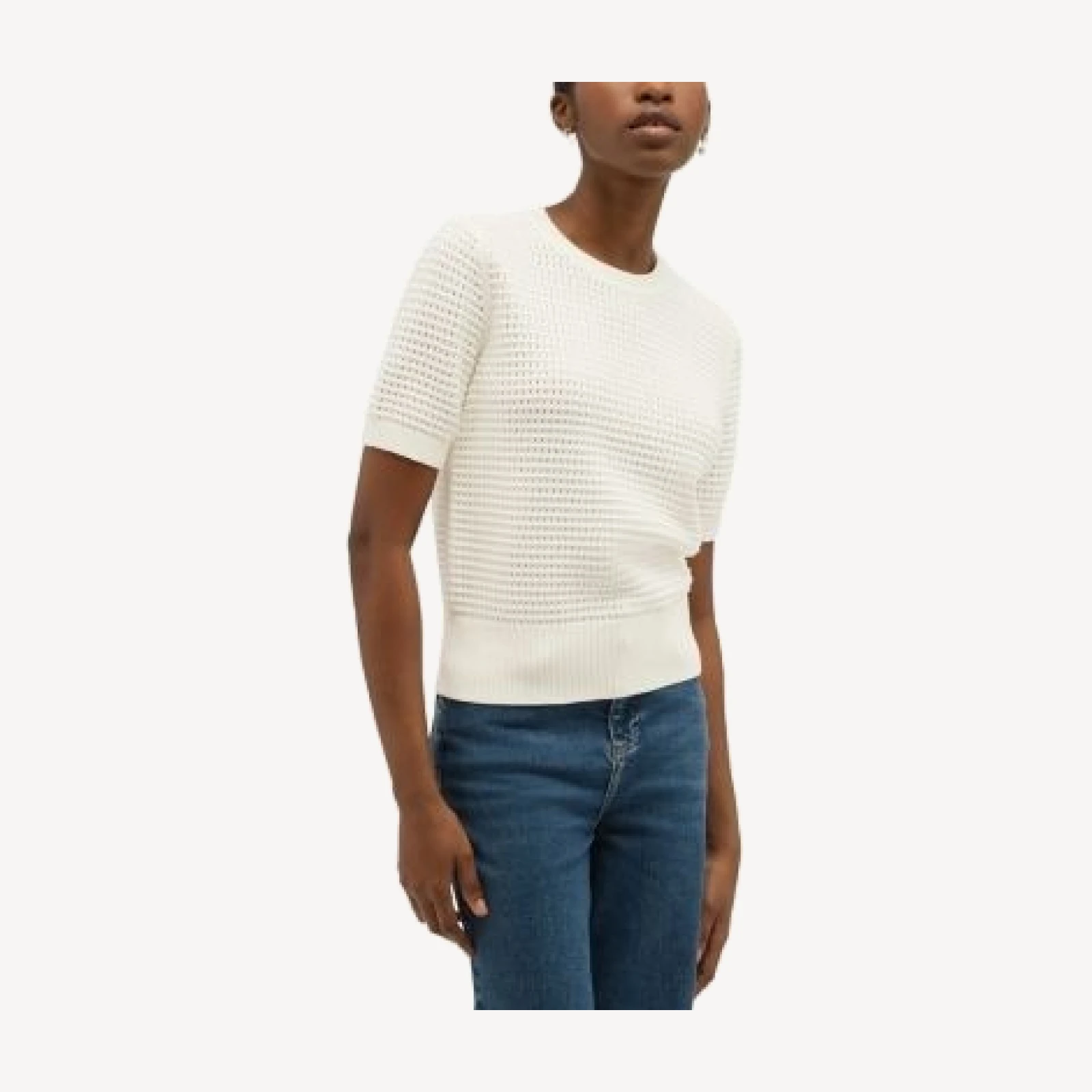 Hobbs London Leah Pointelle Crewneck Sweater