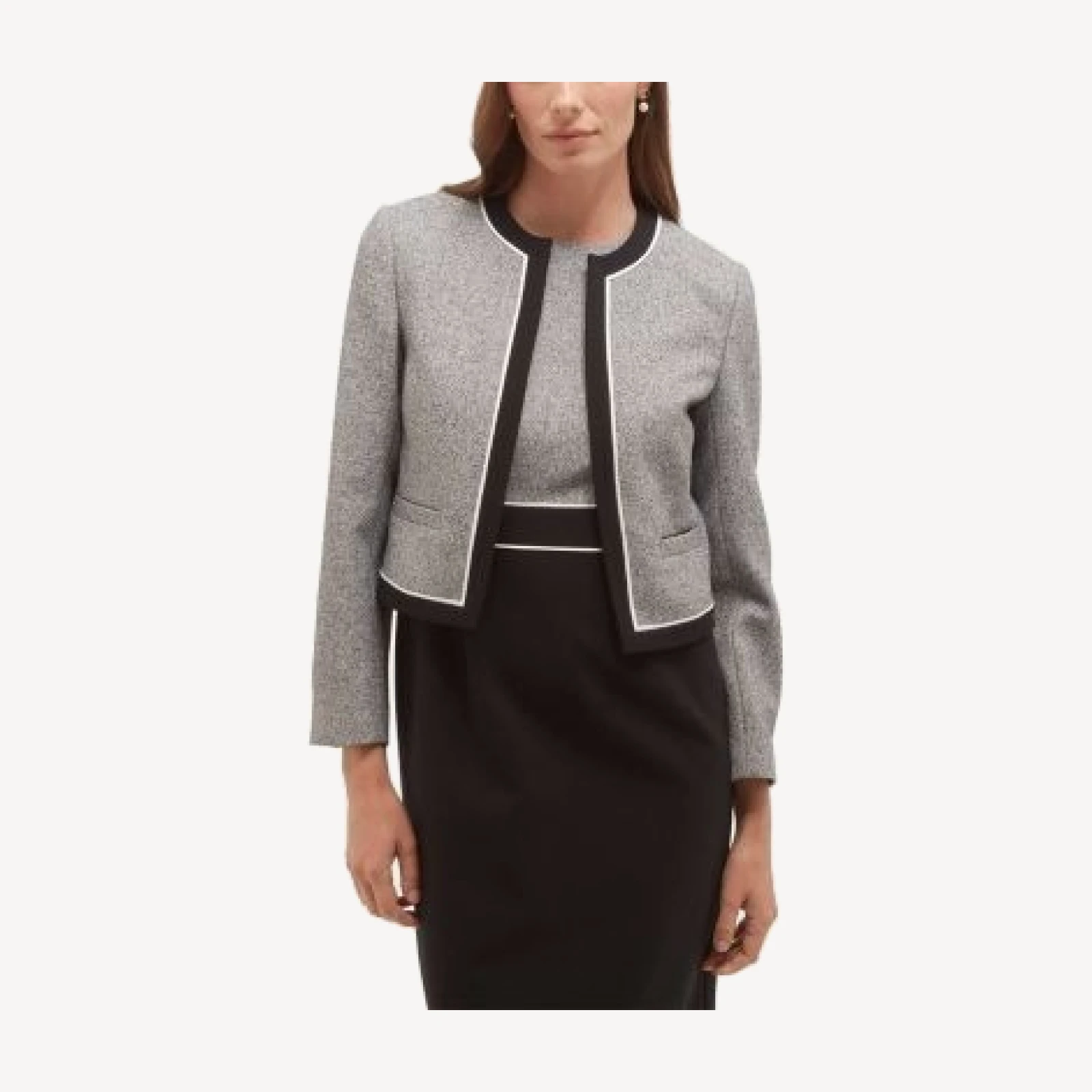 Hobbs London Edie Cropped Open Front Jacket