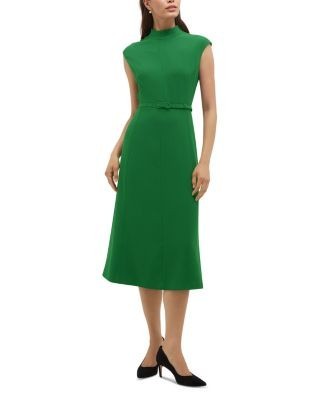 Hobbs London Mae Belted Turtleneck Dress