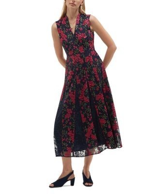 Hobbs London Quin Embroidered Dress
