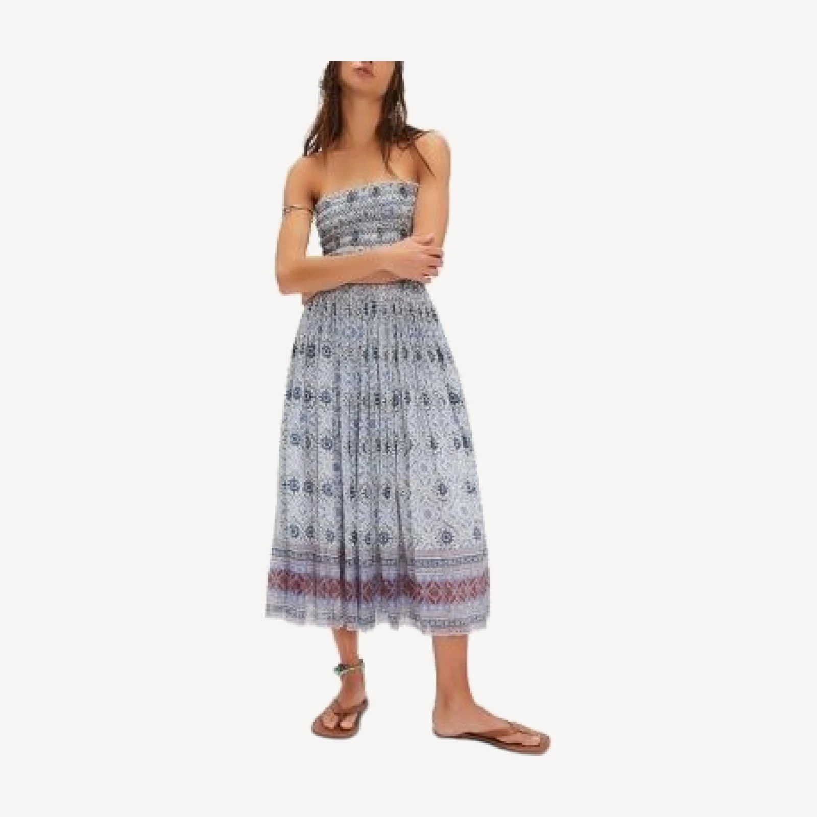 Free People Ravenna Printed Maxi Skirt