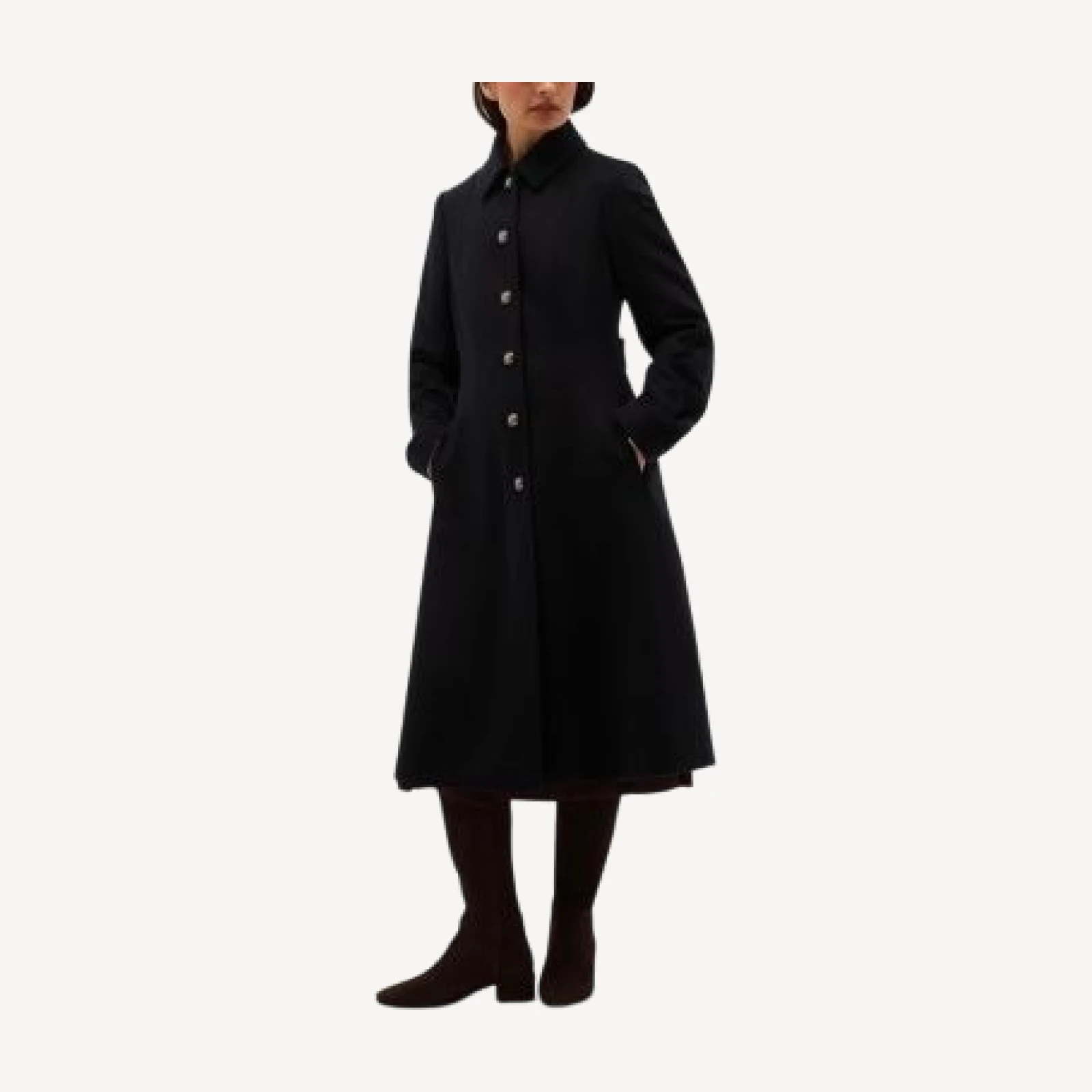 Hobbs London Iona Wool Collared Coat