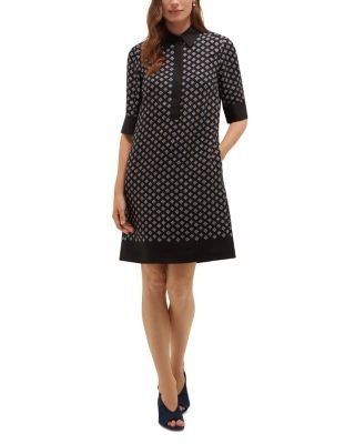 Hobbs London Marciella Printed Elbow Sleeve Shift Dress