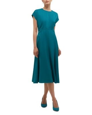 Hobbs London Adela Cap Sleeve Satin Dress