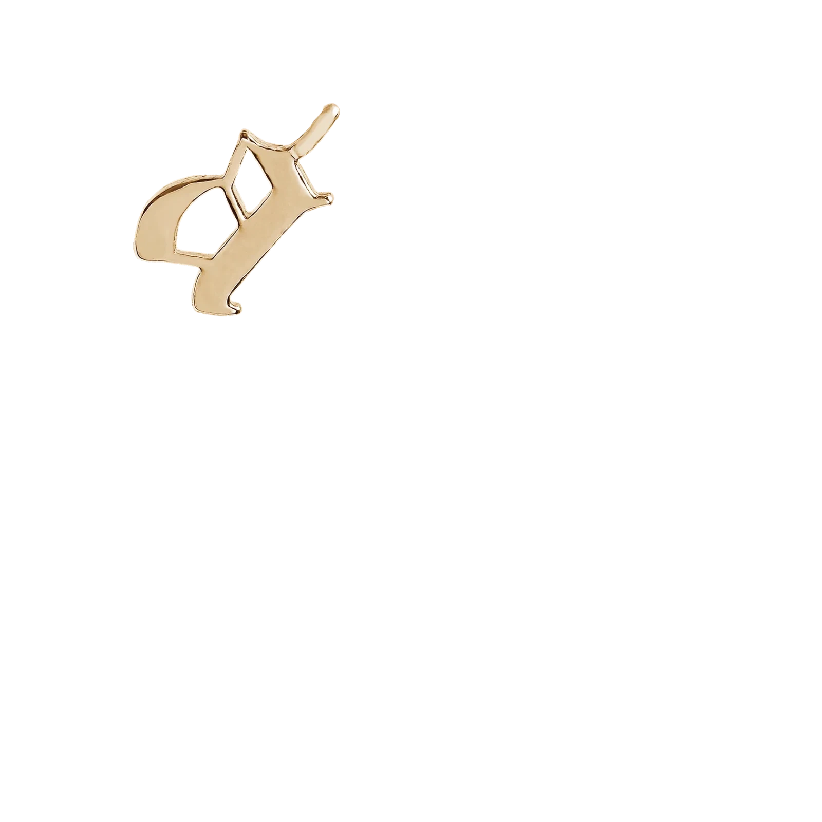 14k Yellow Gold Gothic Initial (Left)