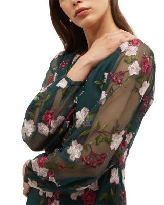 Hobbs London Flo Embroidered Midi Dress