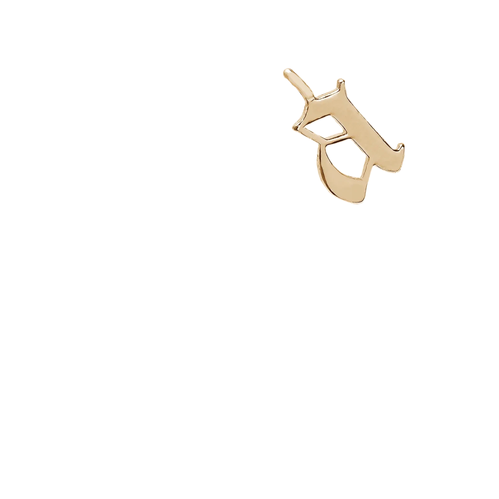 14k Yellow Gold Gothic Initial (Right)