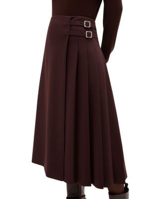 Hobbs London Sutton Pleated Midi Skirt