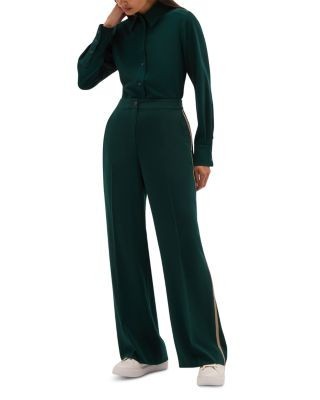 Hobbs London Hadley Mid Rise Wide Leg Trousers