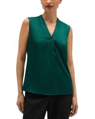 Hobbs London Alora V Neck Satin Blouse
