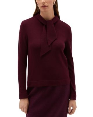 Hobbs London Mabel Wool Tie Neck Sweater