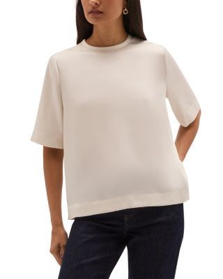 Hobbs London Salma Satin Crewneck Top