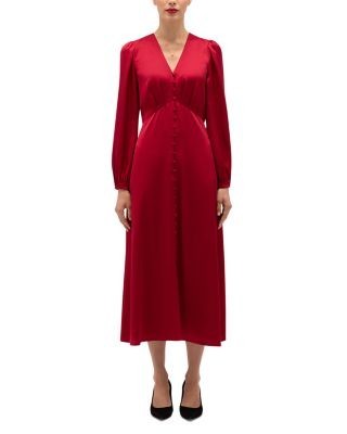 Hobbs London Rosabella Satin Midi Dress