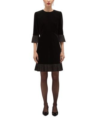Hobbs London Petites Ashley Velvet Mini Dress