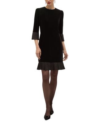 Hobbs London Petites Ashley Velvet Mini Dress