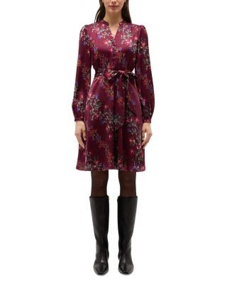 Hobbs London Fatima Printed Satin Mini Dress