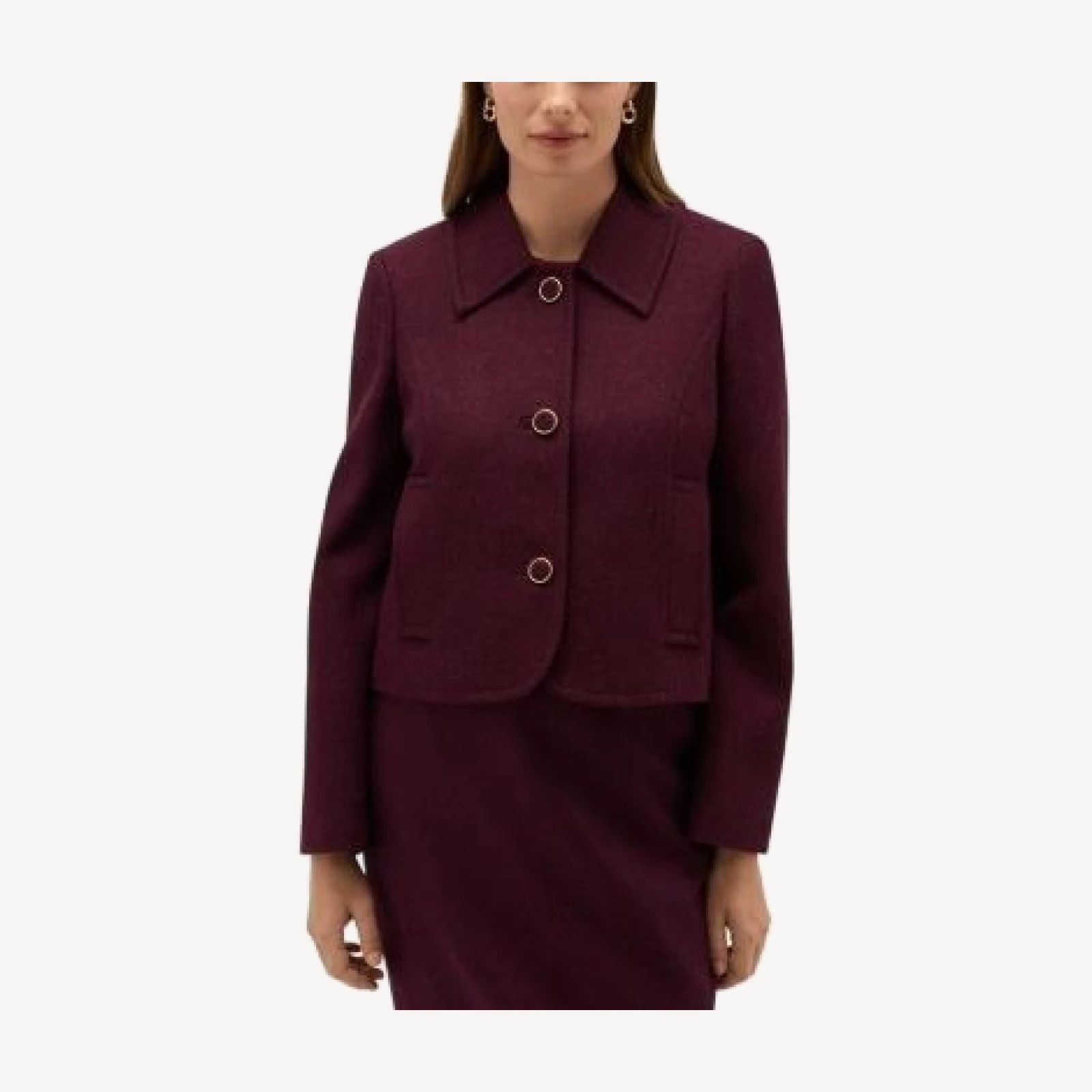 Hobbs London Adeen Wool Button Front Jacket