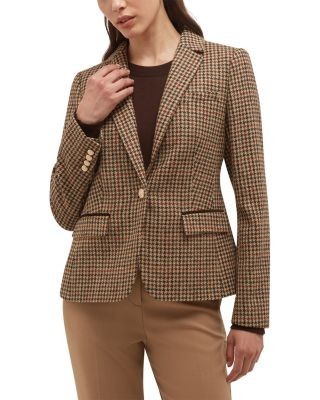 Hobbs London Adeline Wool Houndstooth Jacket