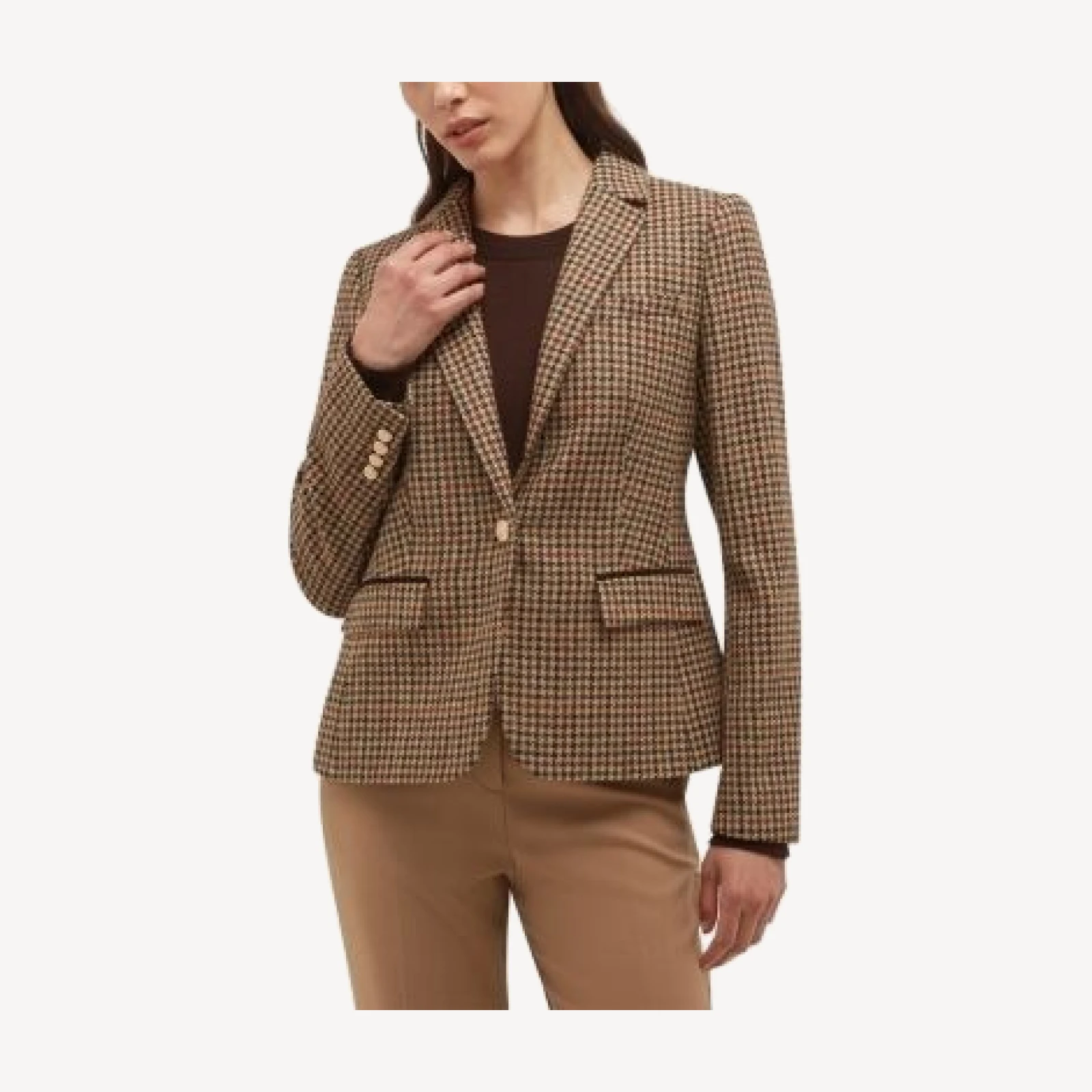 Hobbs London Adeline Wool Houndstooth Jacket