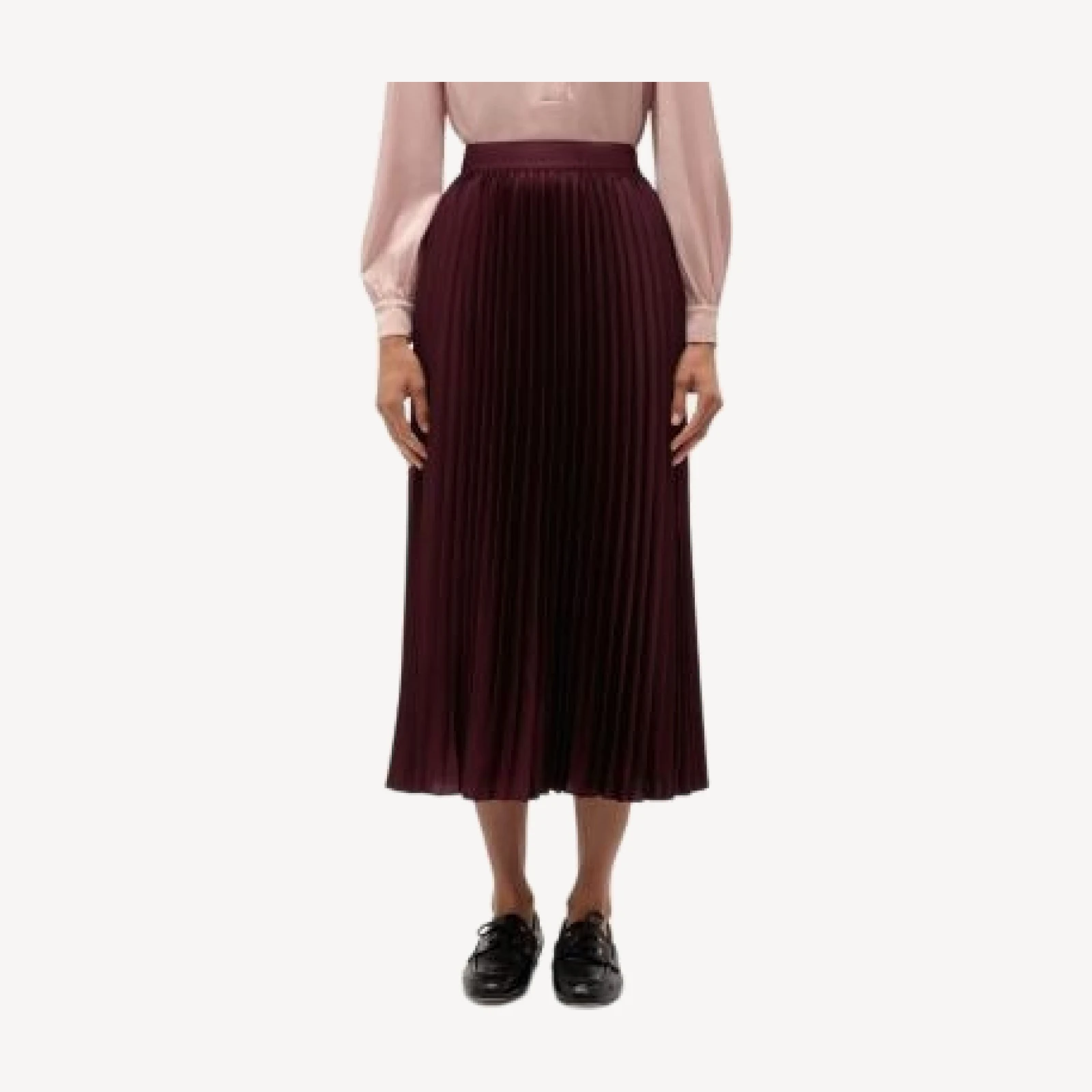 Hobbs London Amoura Satin Pleated Skirt