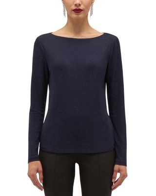 Hobbs London Shauna Sparkle Boat Neck Top