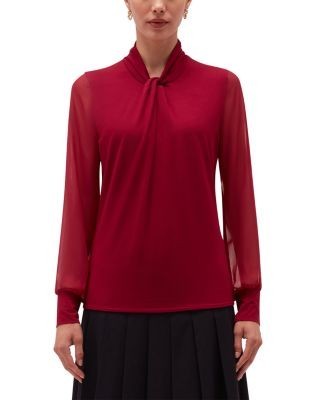 Hobbs London Ashley Jersey Twist Neck Top