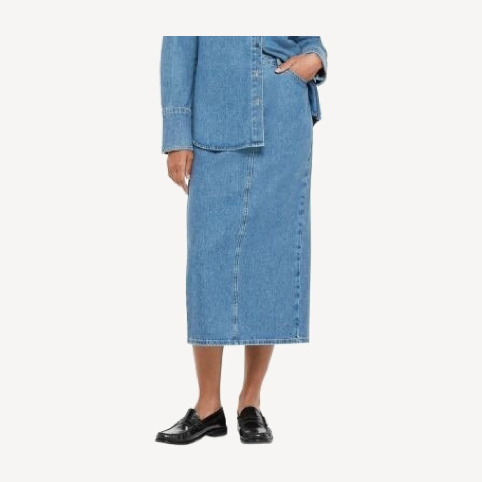 Whistles Denim Midi Skirt