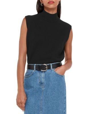 Whistles Funnel Neck Knit Tank Top