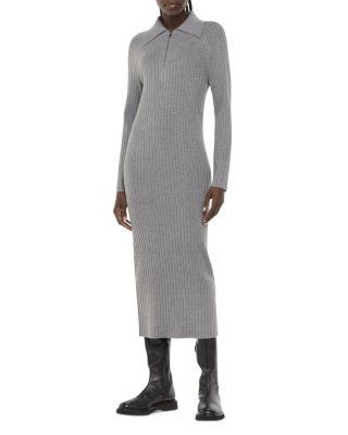 Whistles Bonnie Quarter Zip Sweater Dress