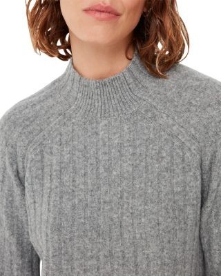 Whistles Ribbed Knit Midi Sweater Dress