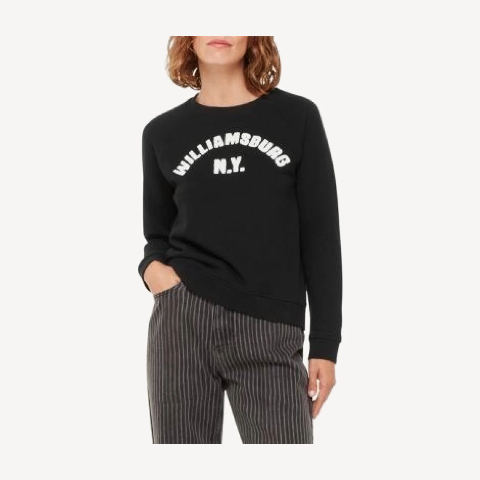Whistles Cotton Williamsburg Ny Logo Sweater
