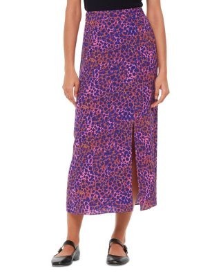 Whistles Mottled Leopard Midi Skirt