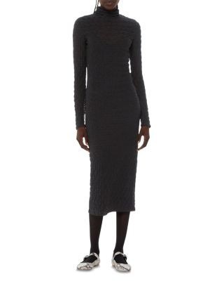 Whistles Textured Long Sleeve Dress